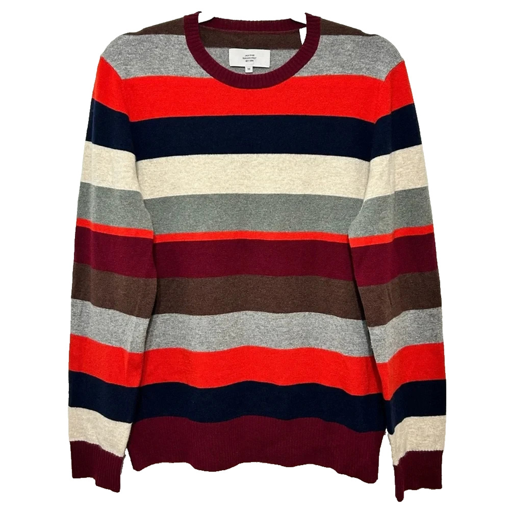 Jack Spade Bleeker Street Cashmere Wool Striped Sweater Men's Pullover XXL - Picture 2 of 4